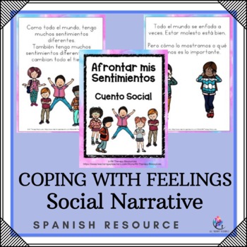 SPANISH VERSION - Coping with Feelings Social Story Printable Worksheets