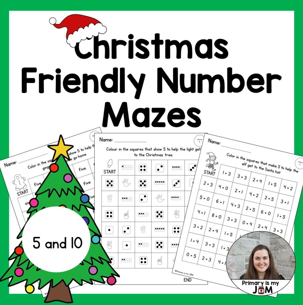 Christmas Themed Friendly Number Mazes - Made By Teachers