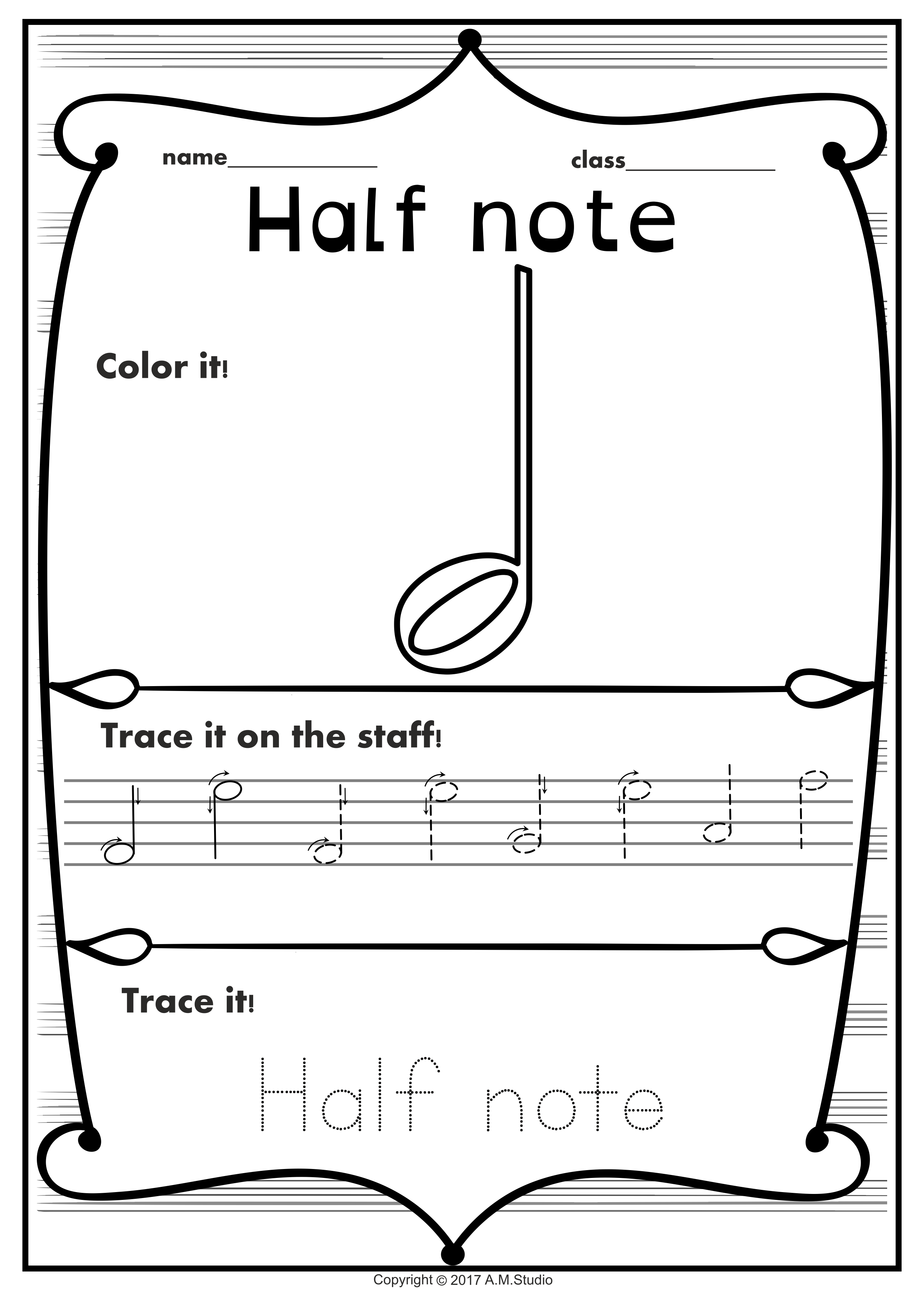 Music Tracing Worksheets Notes Rests And Symbols Made By Teachers