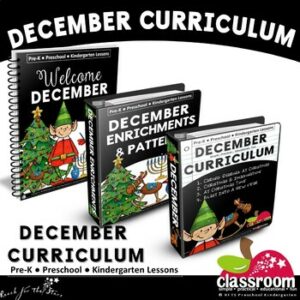 DECEMBER PREK-KINDERGARTEN CURRICULUM Printable Worksheets