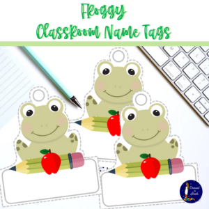 Froggy Classroom Name Tags printable
