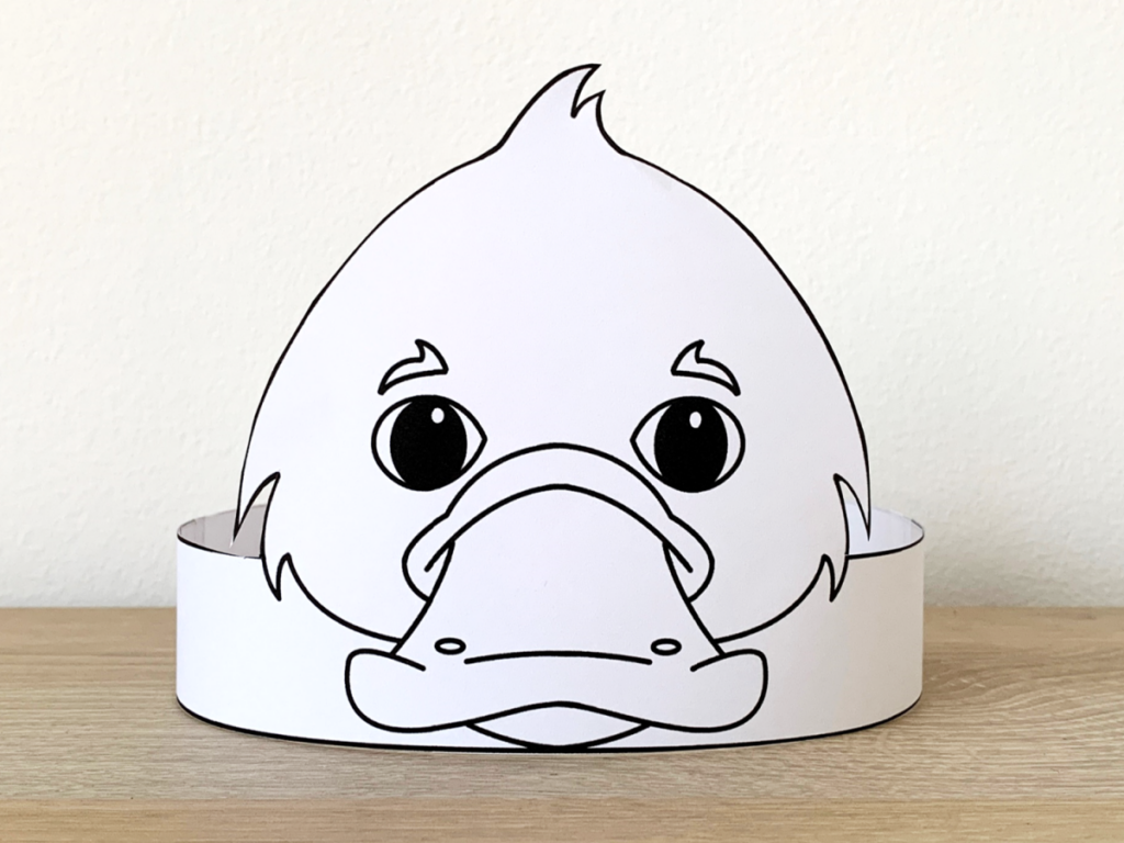 Platypus Paper Crowns Printable Australian Animal Coloring Craft | Made ...