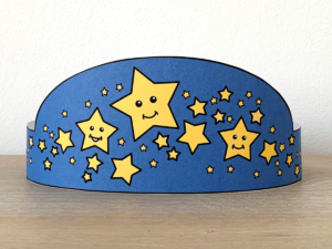 Stars Paper Crown Printable Astronomy Weather Costume Craft - Made By ...