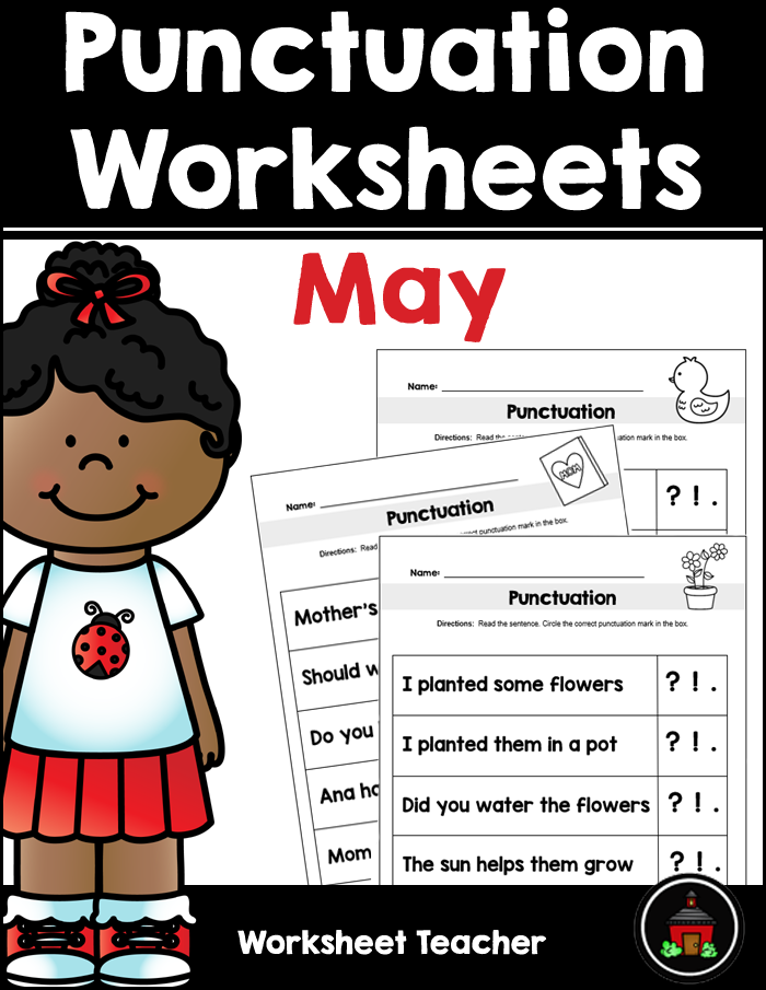 may punctuation worksheets pack made by teachers