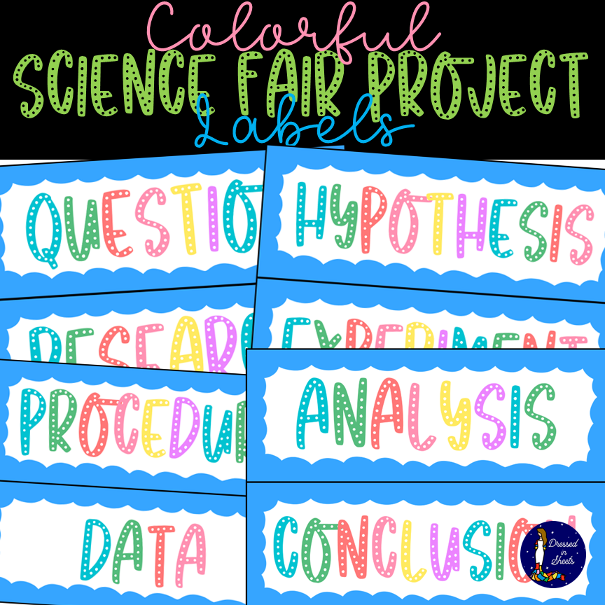 Free Printable Printable Science Fair Labels