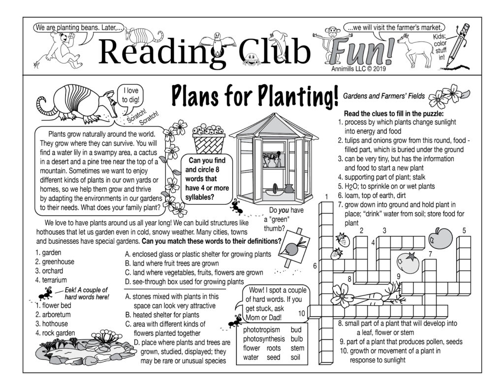Planting Farms and Gardens Puzzle Set BONUS Noun & Adjective Puzzle Made By Teachers