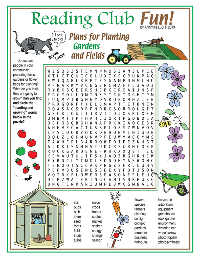 Planting Farms and Gardens Puzzle Set BONUS Noun & Adjective Puzzle Made By Teachers
