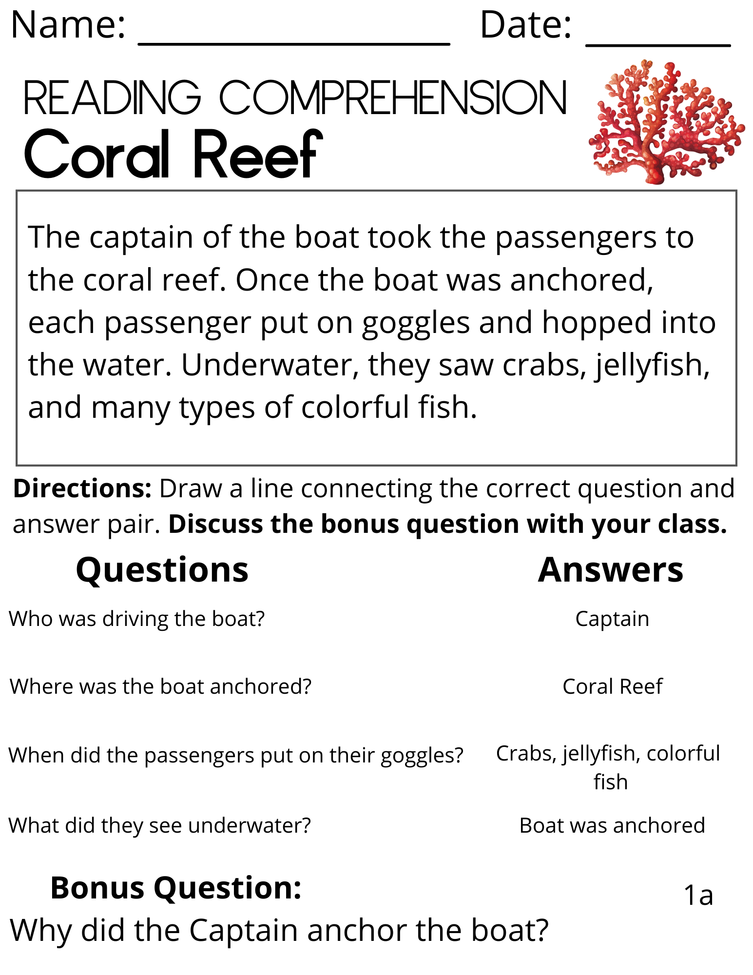 Reading Comprehension Passages 1st through 3rd Grade Part 1 - Made By  Teachers