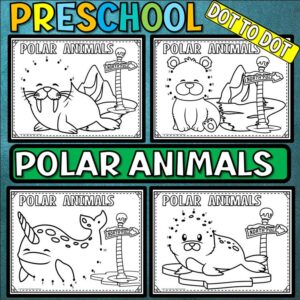Dot to dot Polar Animals - Made By Teachers