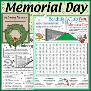 Memorial Day Puzzle Set - Themed Printable Puzzles