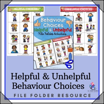 Helpful & Unhelpful Behaviour Choices File Folder printable