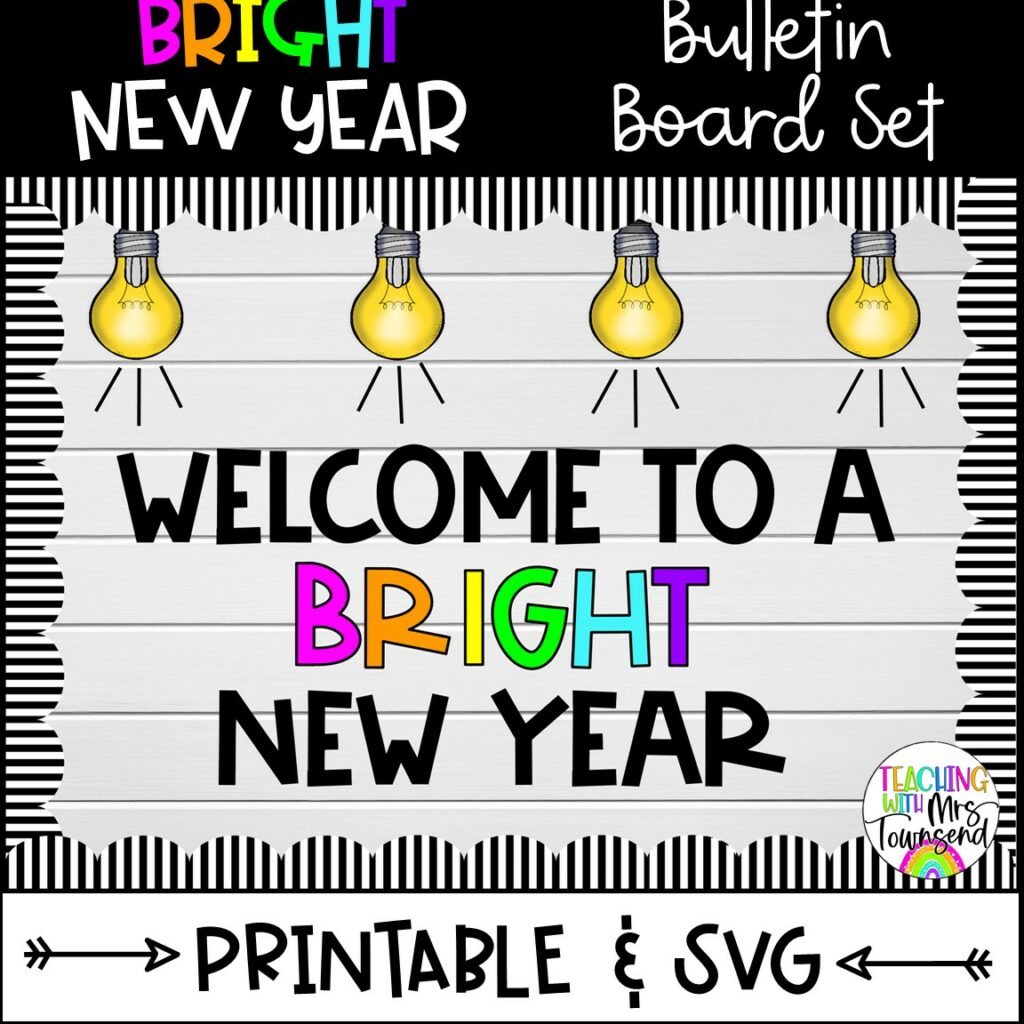 Bright New Year Bulletin Board Set Made By Teachers