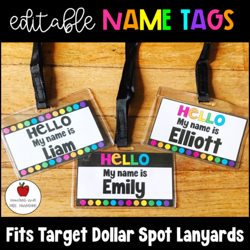 FREE Editable Name TagsLanyard Name Tags Made By Teachers