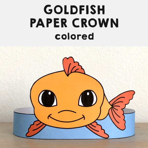 Goldfish Paper Crown Printable Costume Pets Animal Craft Activity