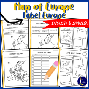Map of Europe Label Europe printable