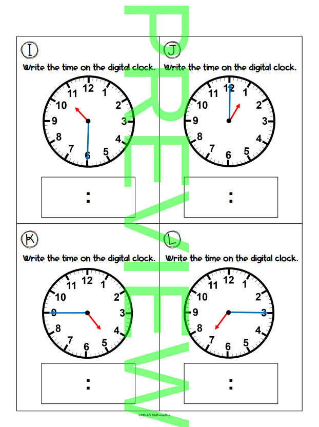 Telling Time to the Nearest Quarter Hour Made By Teachers