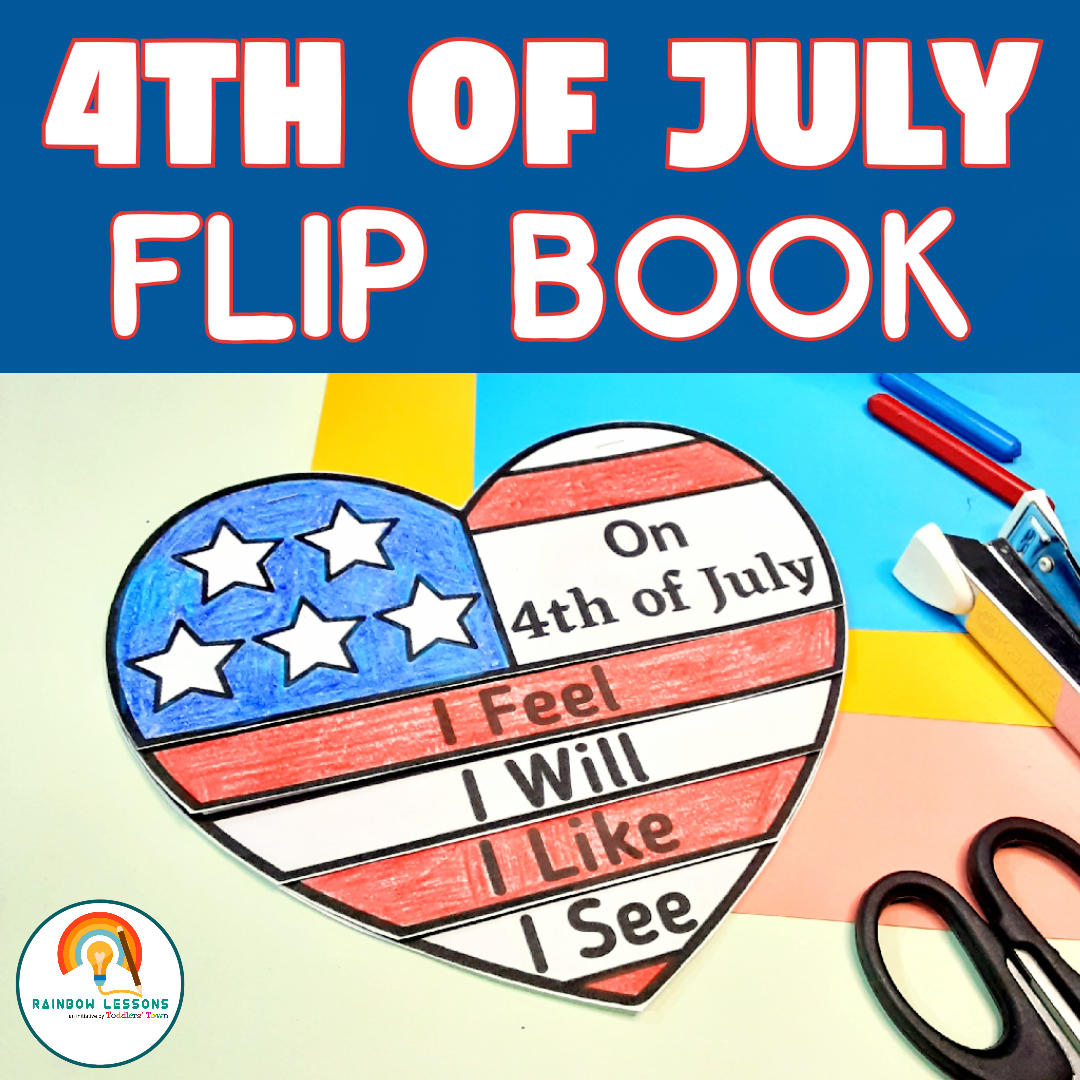 4th of July Craft | 4th of July Activities | 4th of July FlipBook | Writing