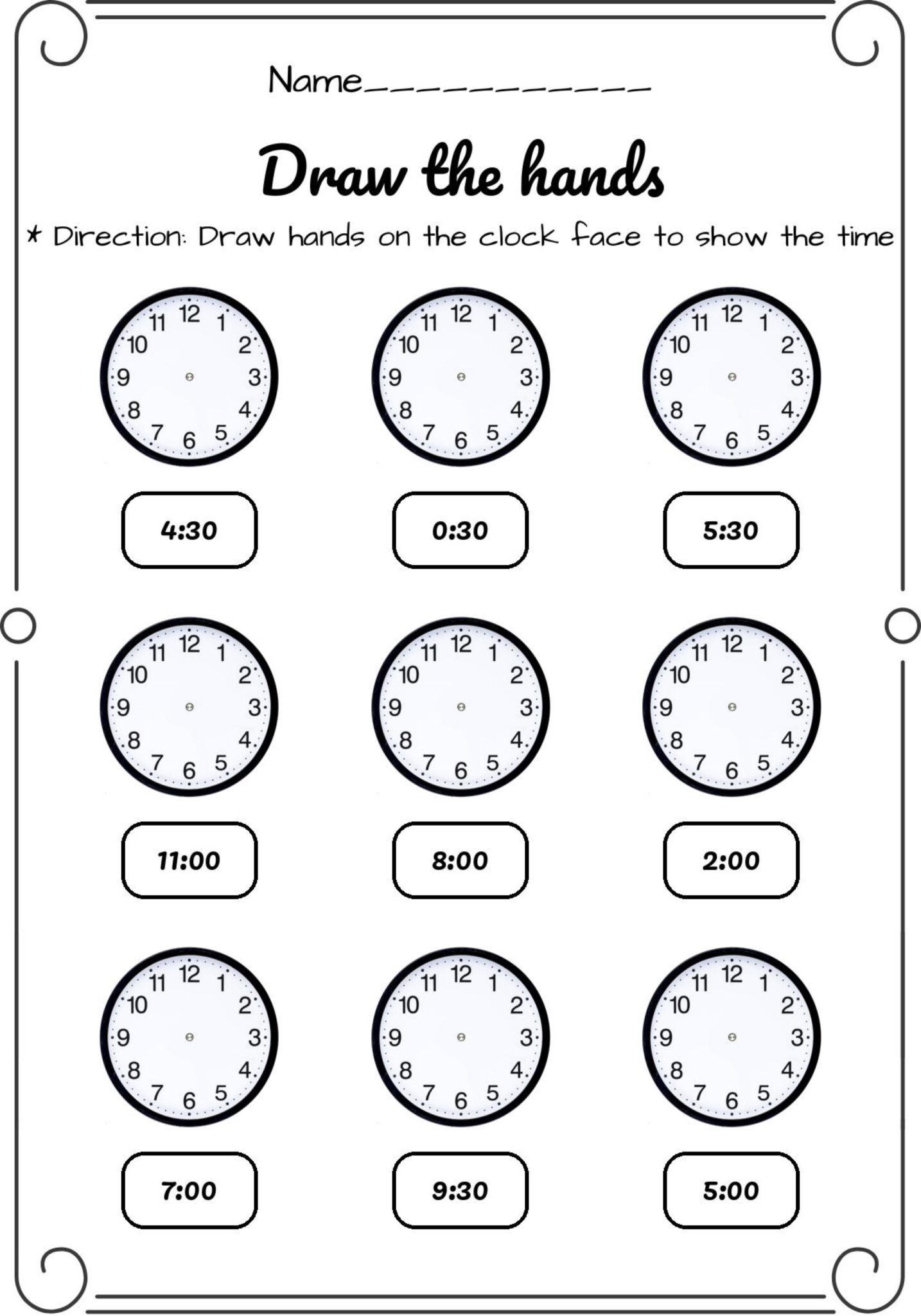 Telling time to the nearest 5 minutes Noprep worksheets Made By Teachers