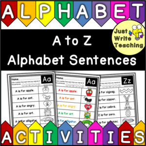 Alphabet Sentences - Alphabet Activities printable