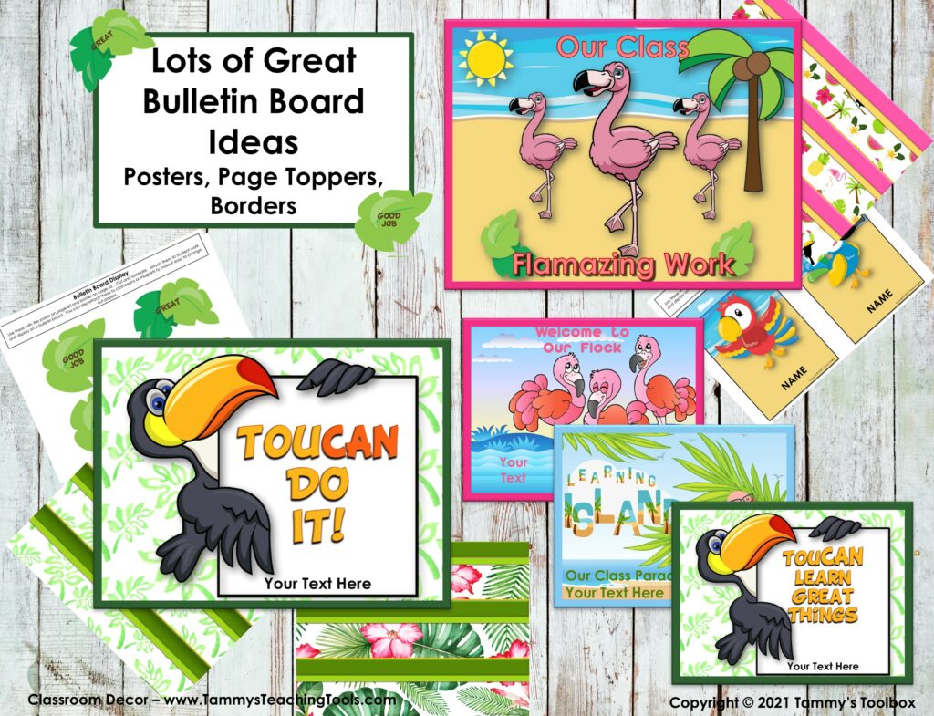 Tropical Classroom Decor Set Editable | Made By Teachers