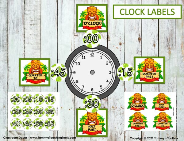 Classroom Schedule and Management Set in Tropical Theme - Made By Teachers