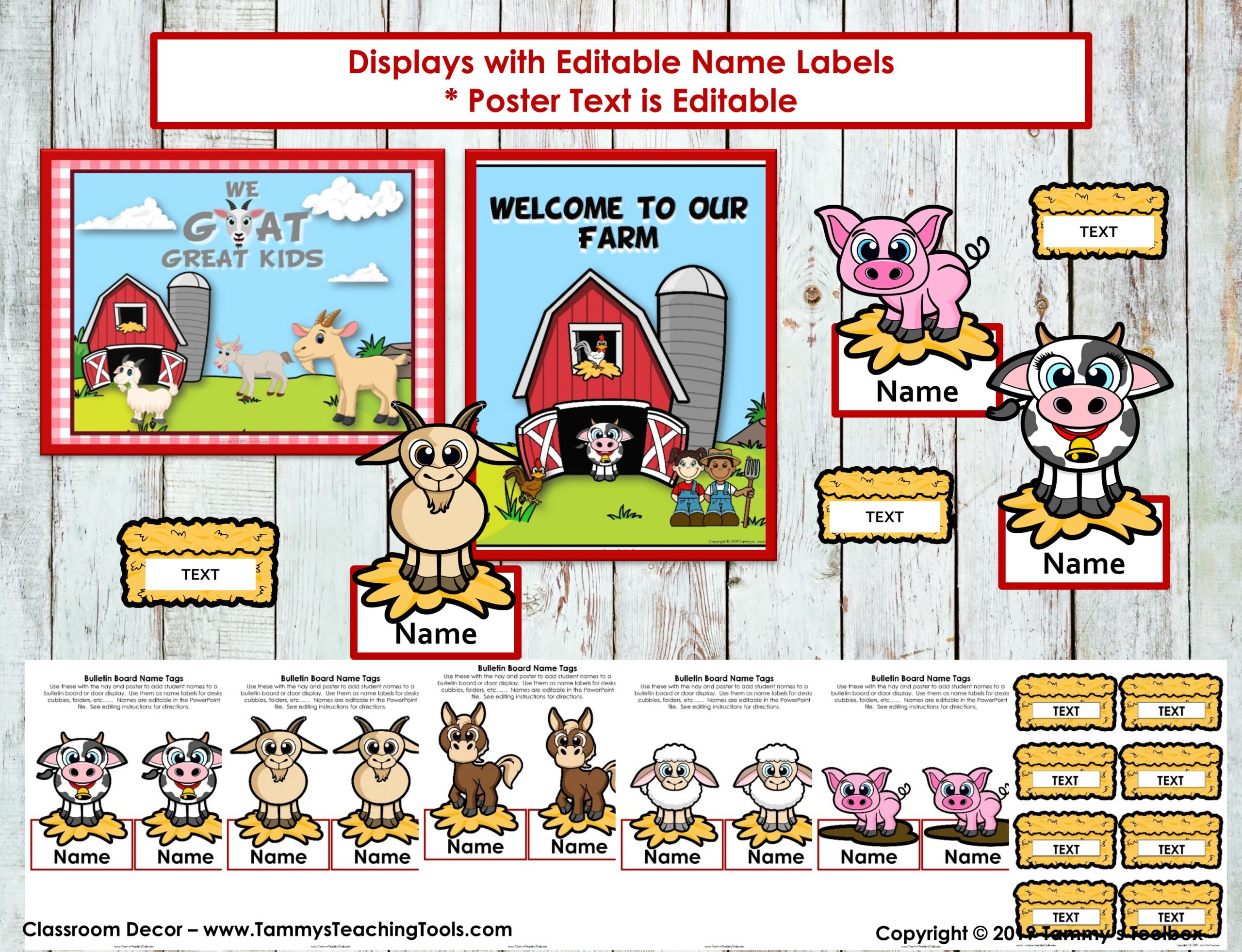 Farm Theme Classroom Decor Set Made By Teachers