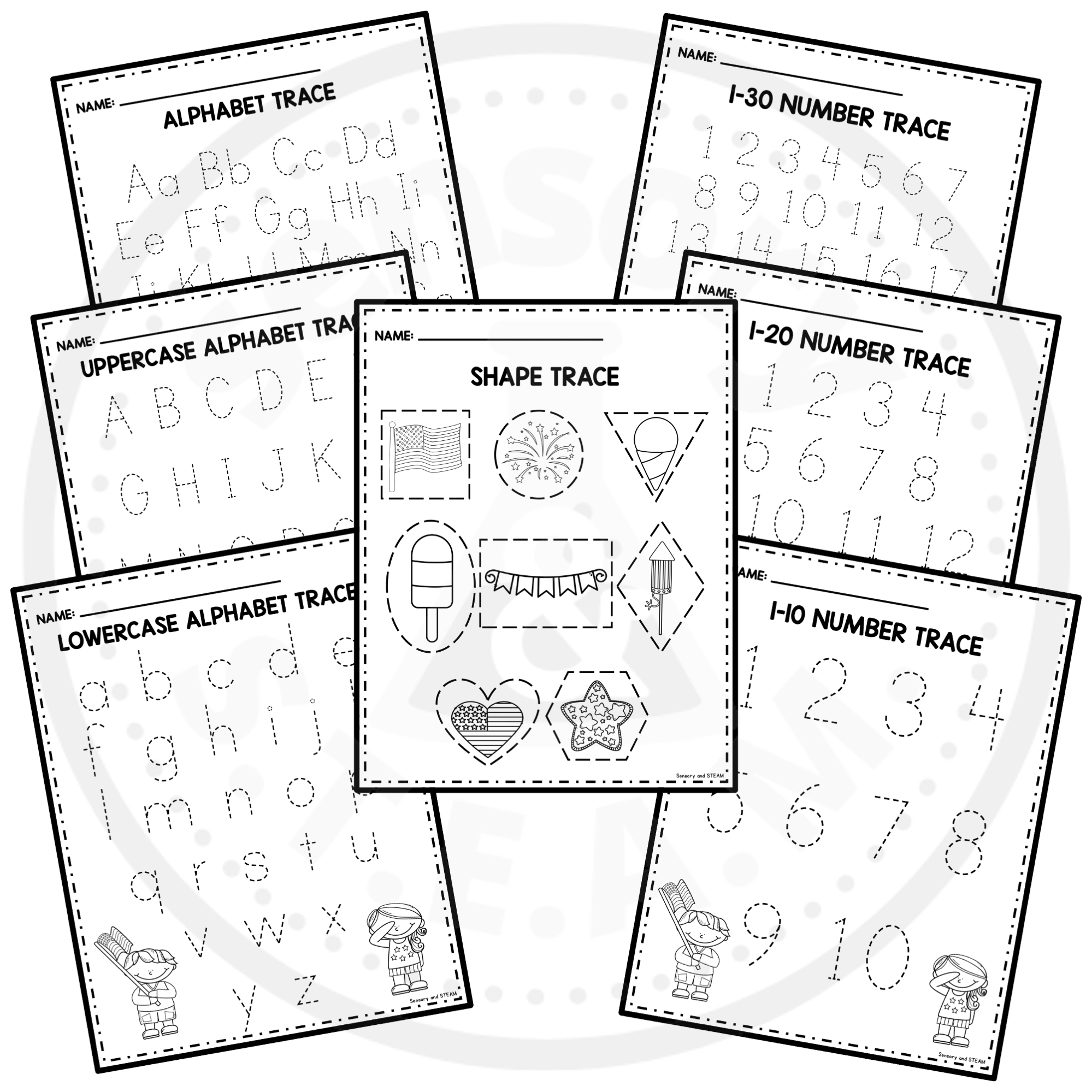 FOURTH OF JULY * BUNDLE * for Preschool | Summer Review Practice | Made ...
