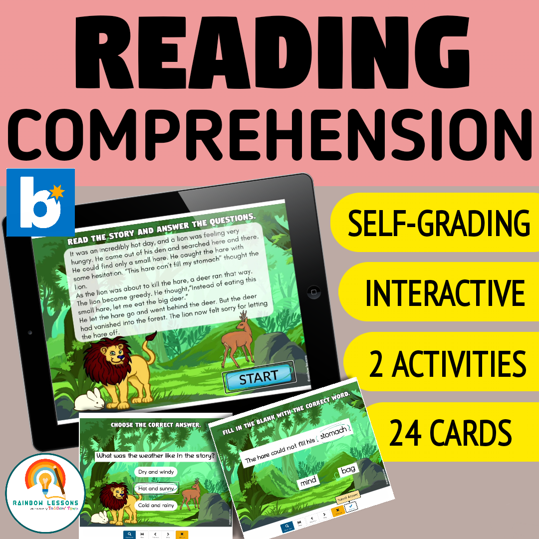 Reading Comprehension Passages Boom Cards | Summer Reading Boom Cards
