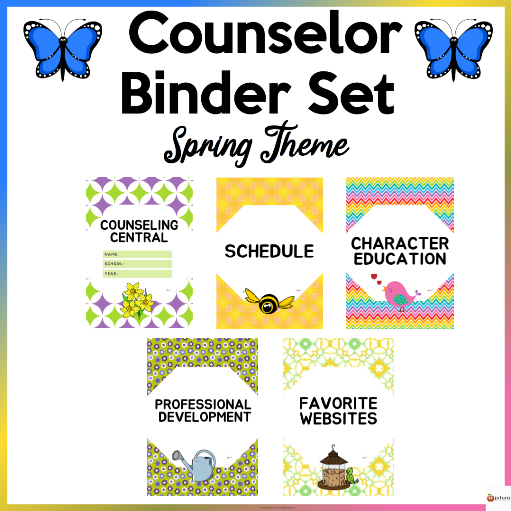 Counselor Central Binder Set Fall, Winter, Spring Theme Bundle Made