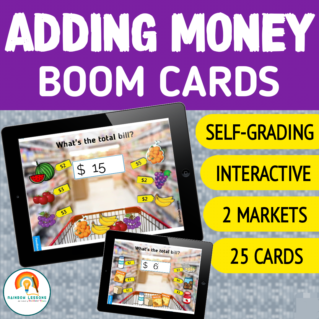 Adding Money | Counting Money | Addition Boom Cards | Money Game | Mental M