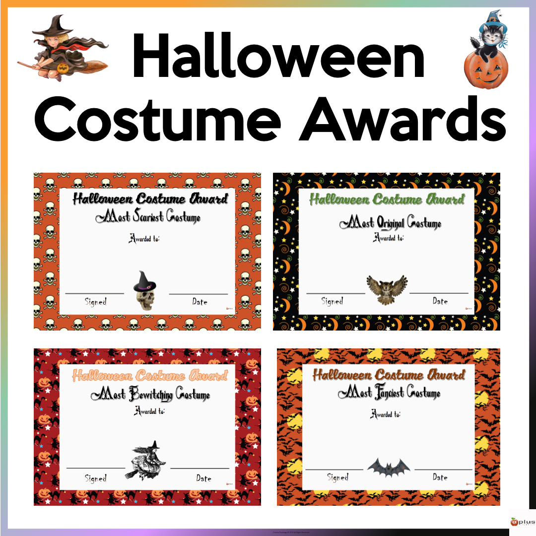 Halloween Costume Awards Made By Teachers
