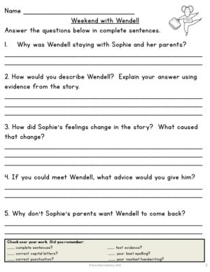 A Weekend with Wendell - Story Resource | Made By Teachers
