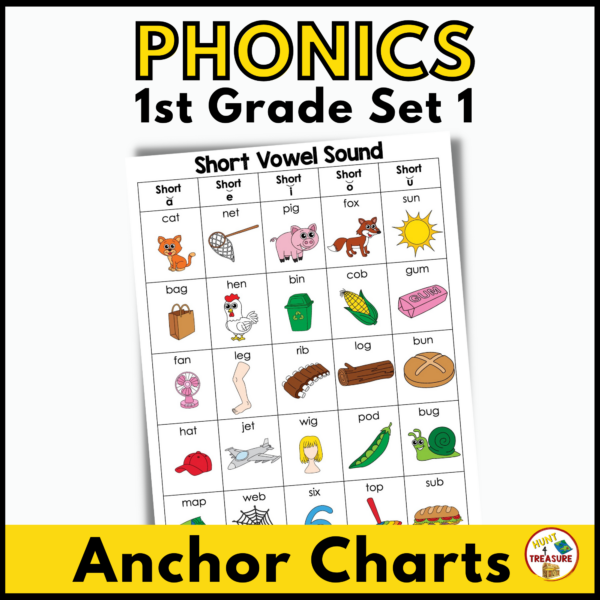 Benchmark Advance Phonics Anchor Charts & Activities | 1st Grade Unit 1 ...