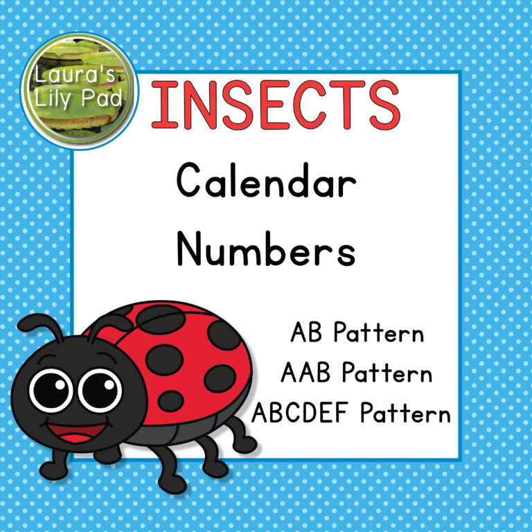 Calendar Number Cards Insects Theme - Made By Teachers
