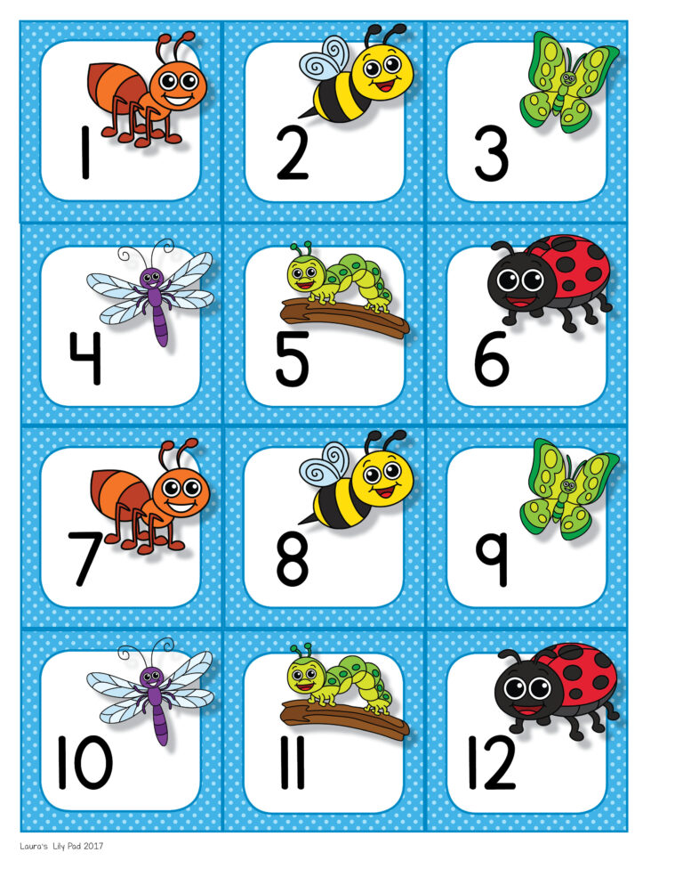 Calendar Number Cards Insects Theme - Made By Teachers