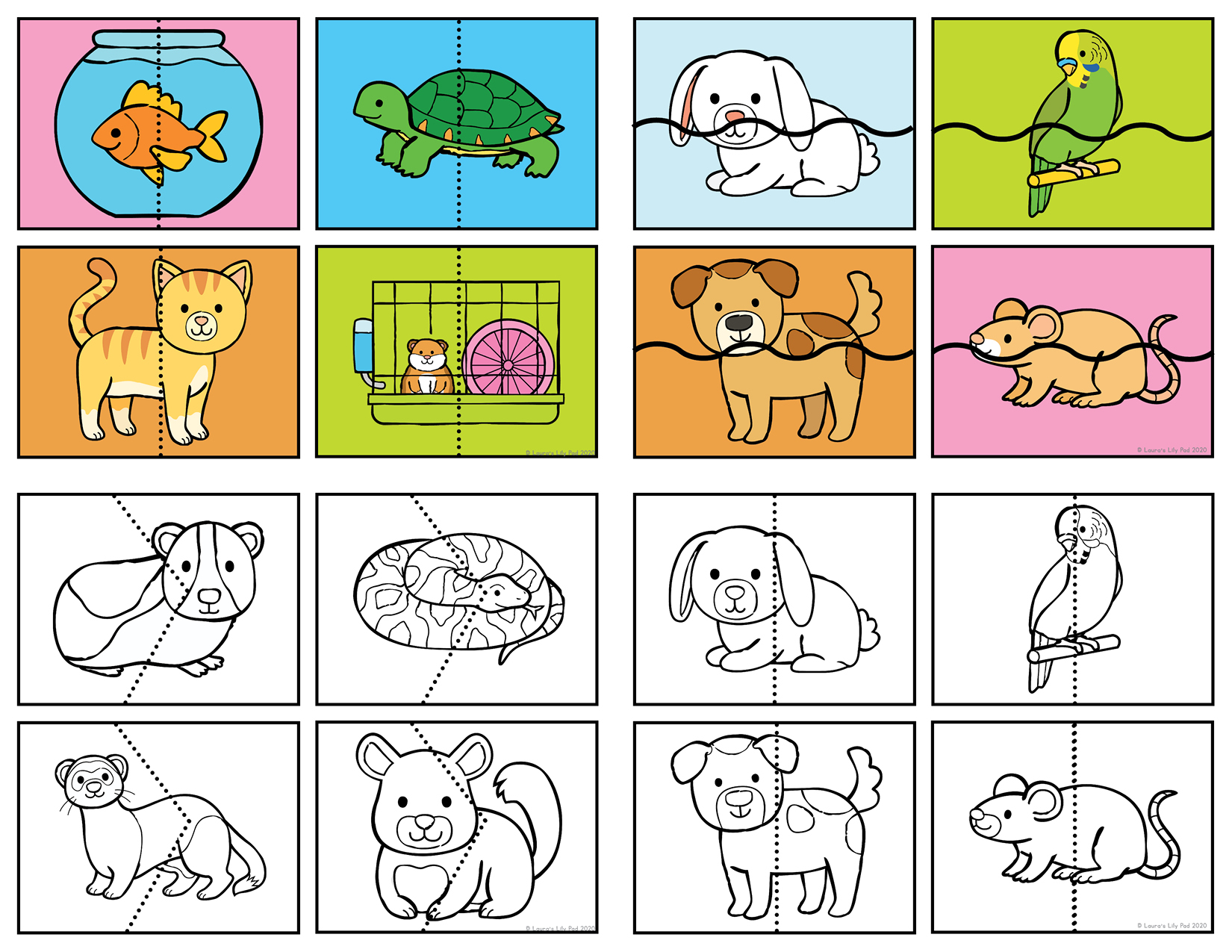 Pets Cutting Practice Scissor Skills Center Made By Teachers