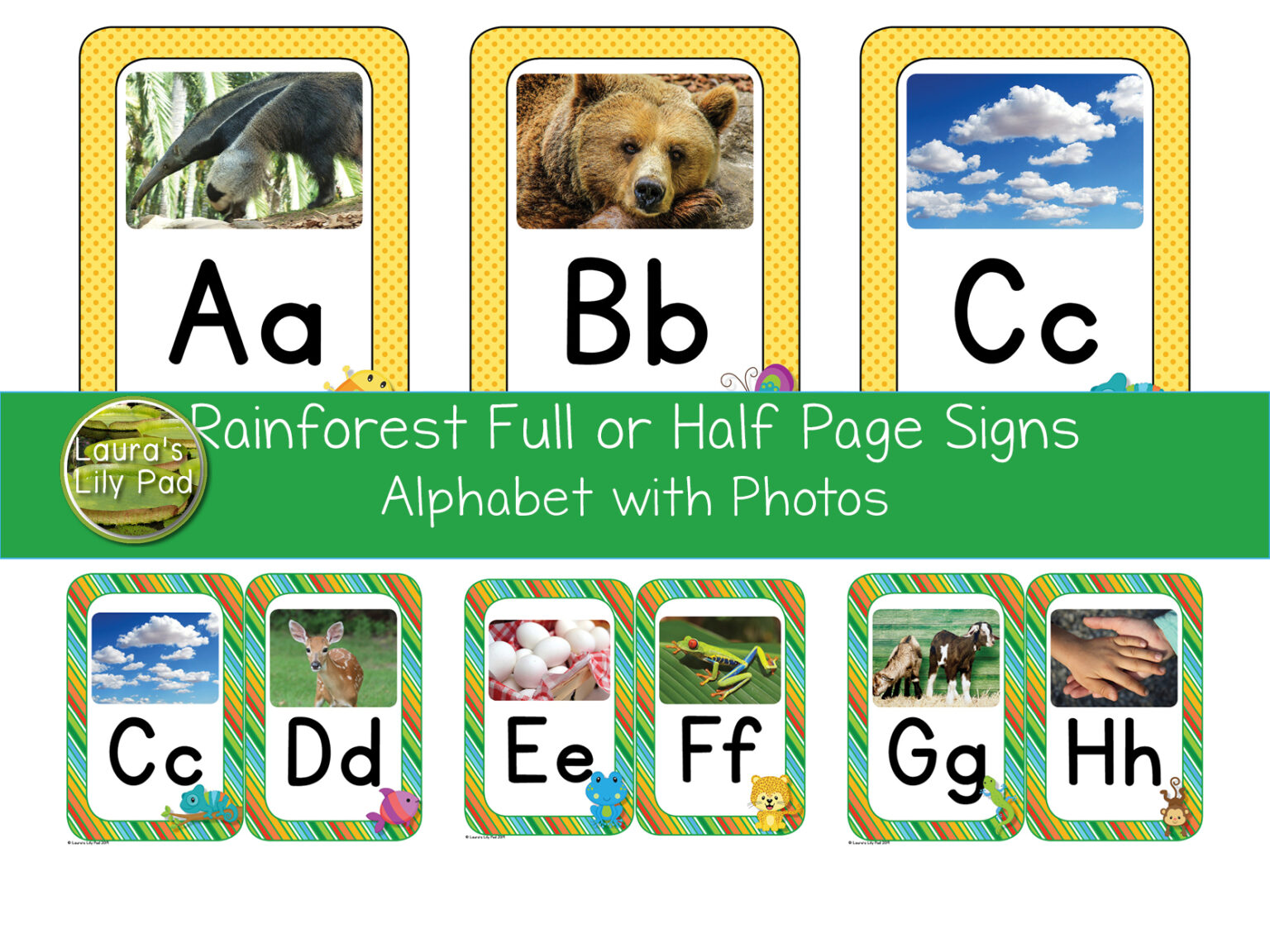 Rainforest Alphabet Signs - Made By Teachers
