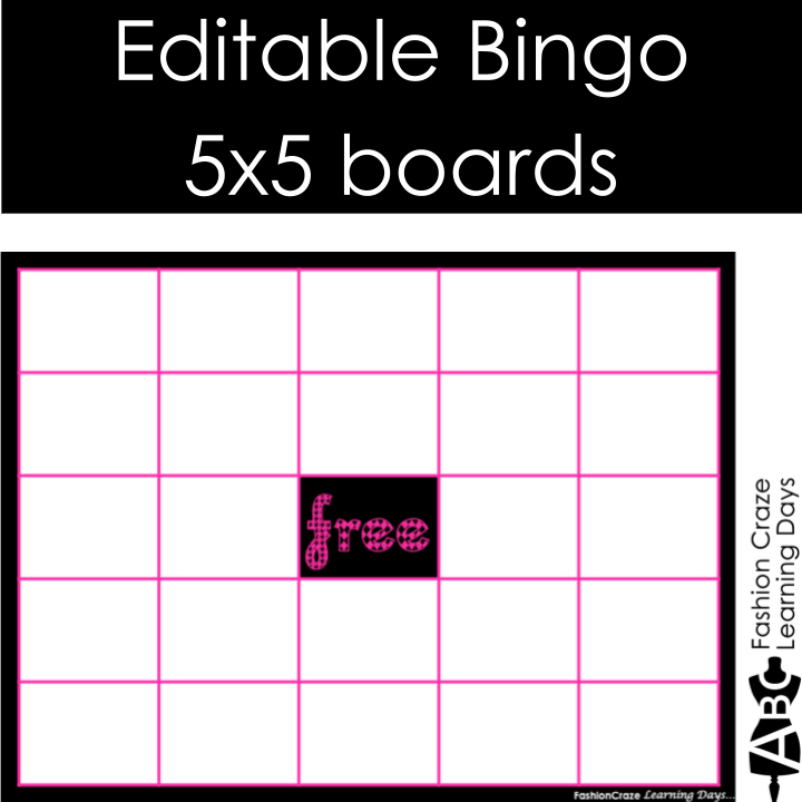 Editable Bingo Boards | Made By Teachers
