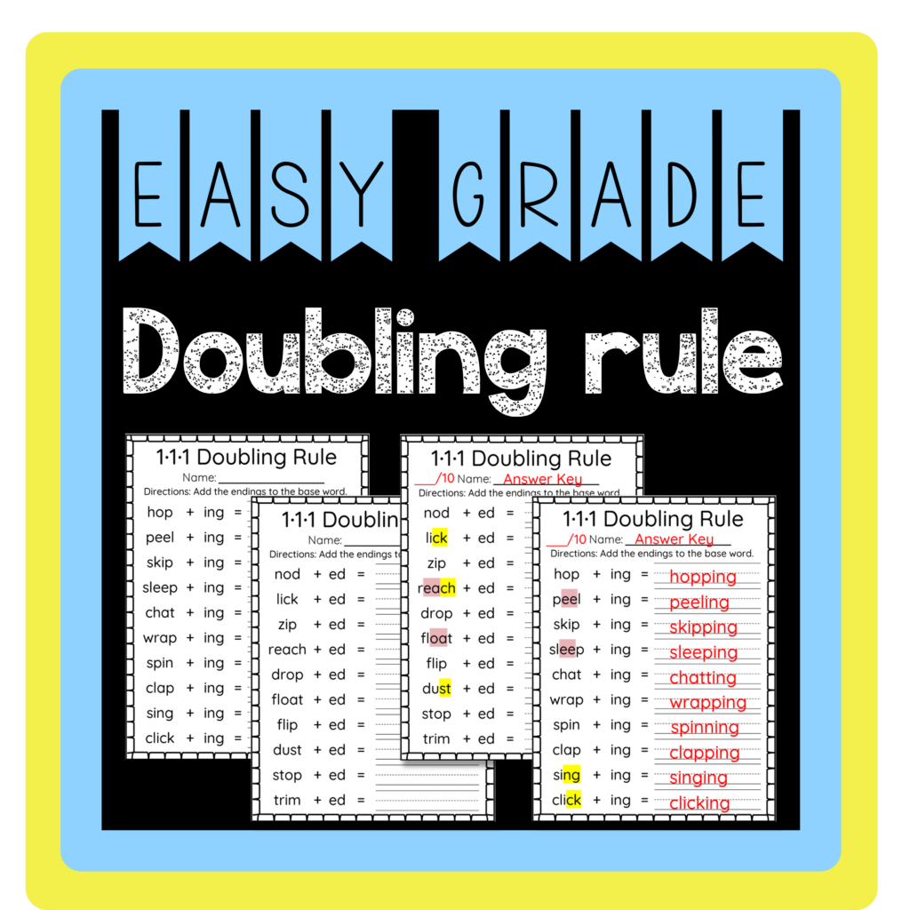 111 Doubling Rule Assessment Made By Teachers