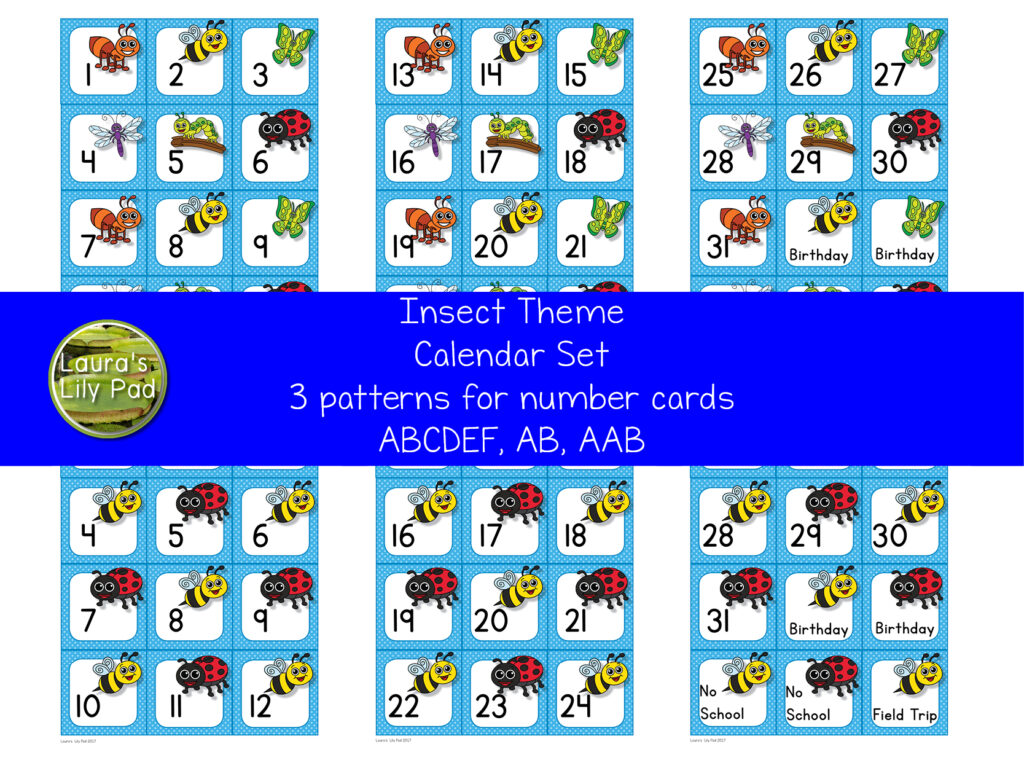 Insect Calendar Set Made By Teachers
