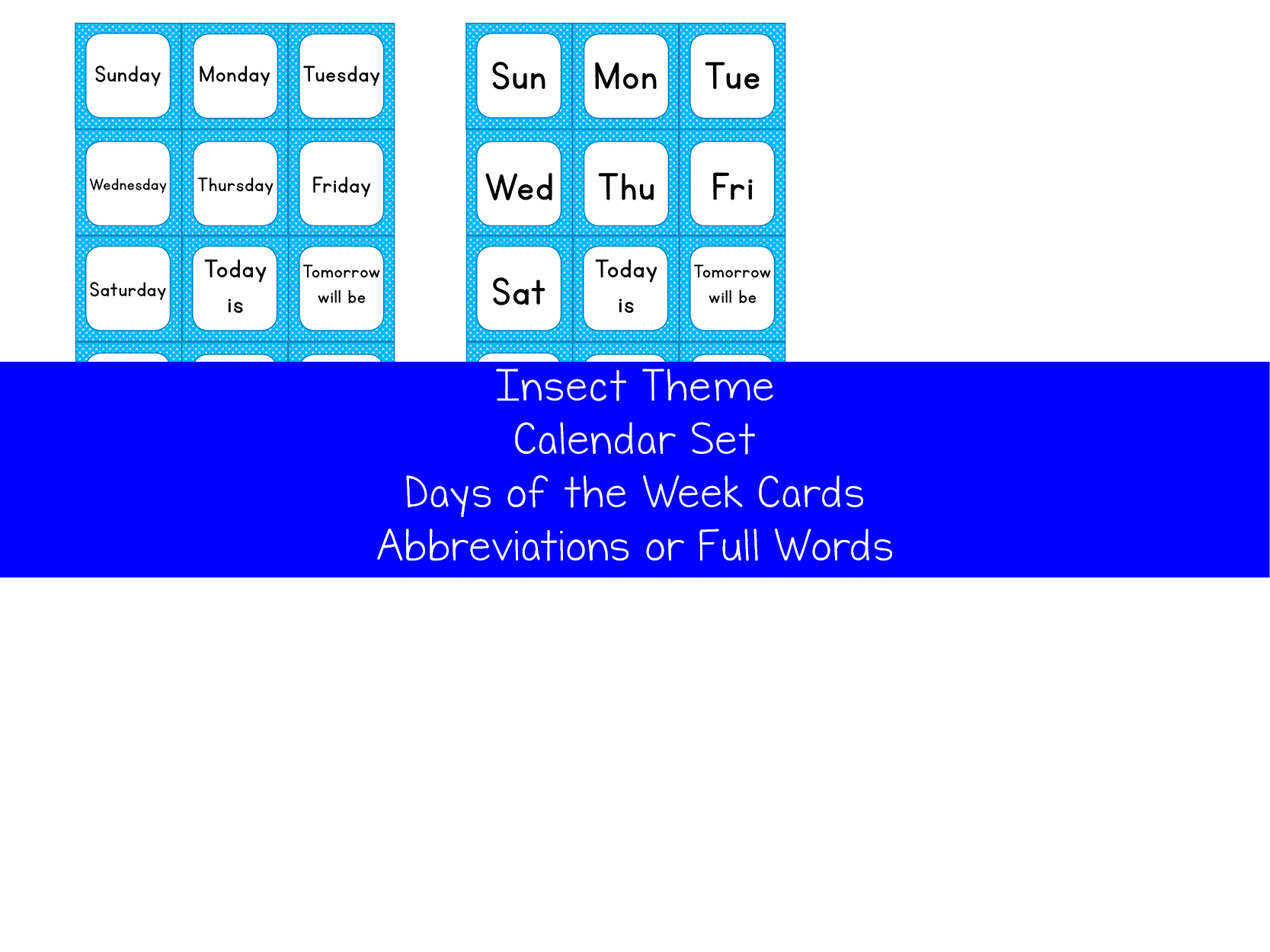 Insect Calendar Set - Made By Teachers
