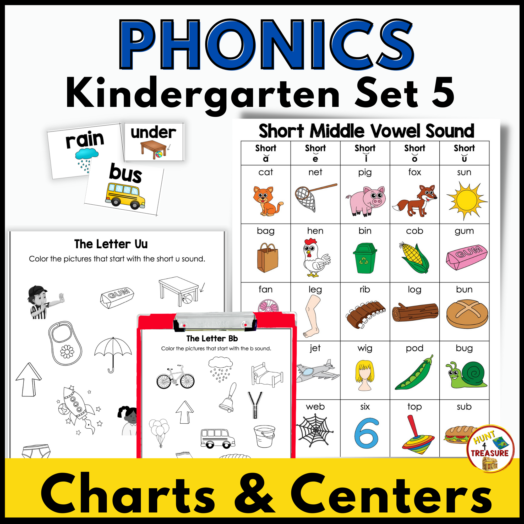 Benchmark Advance Phonics Anchor Charts & Activities | Kindergarten Unit 5