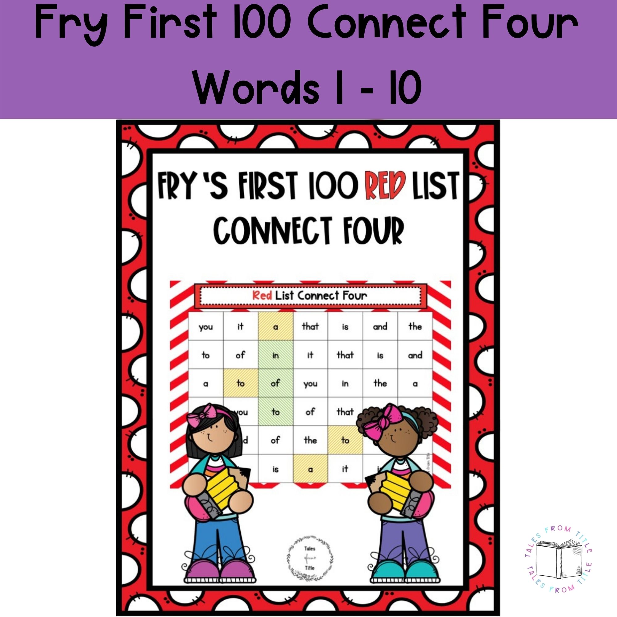 fry s first 100 sight word games connect four words 1 10 printable made by teachers
