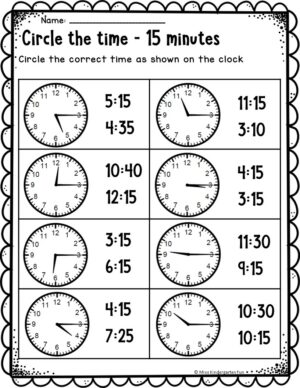 First Grade Telling Time worksheets | Made By Teachers