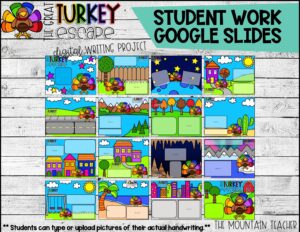 Digital Thanksgiving Google Slides Narrative Writing Prompt and Videos ...