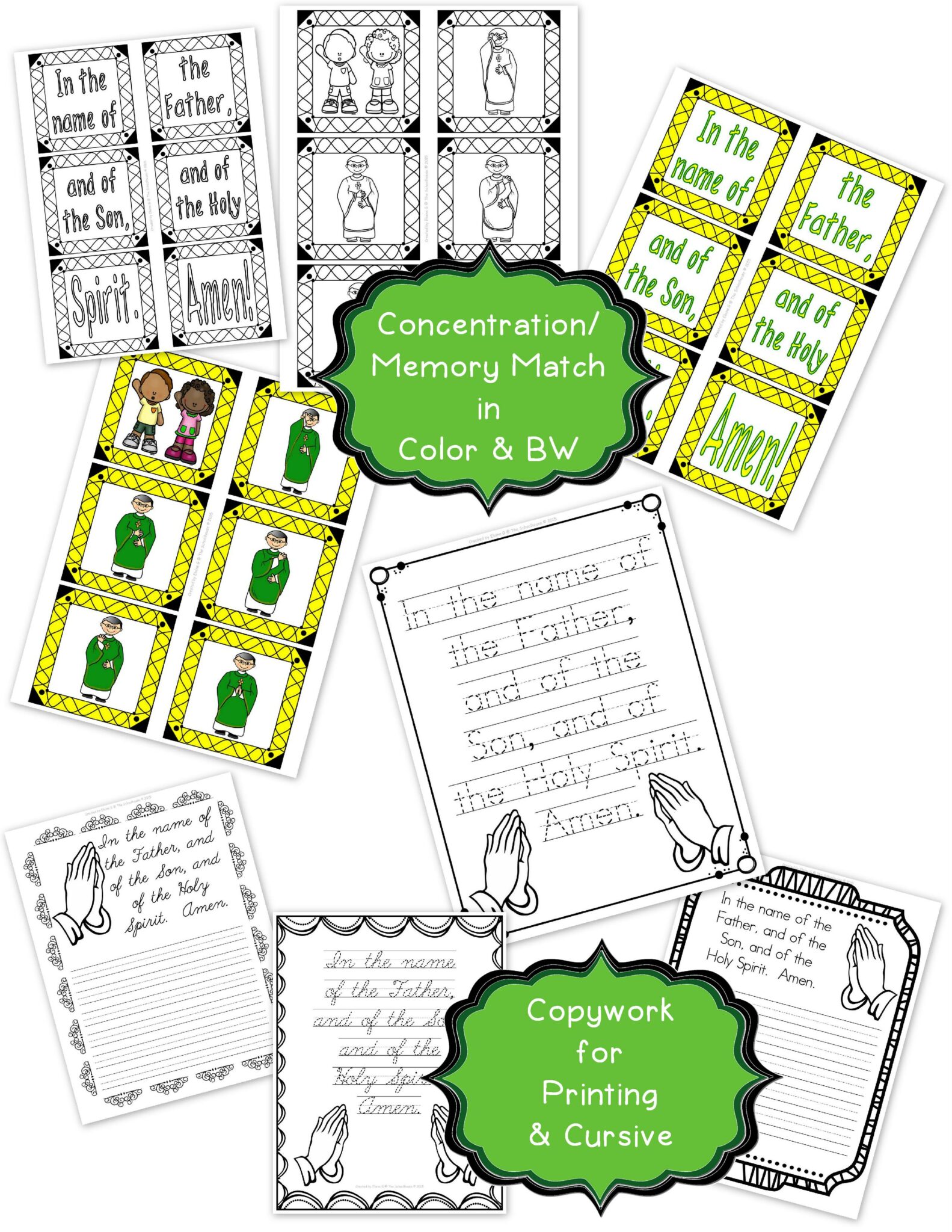 Sign of the Cross Worksheet Pack and Posters - Made By Teachers