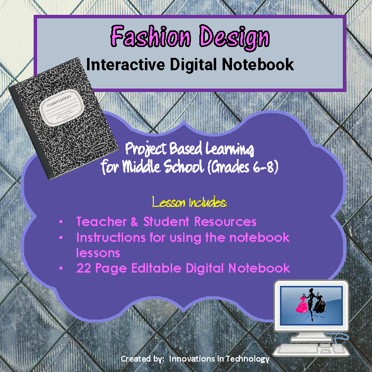 Digital Fashion Design Notebook (Editable) Made By Teachers