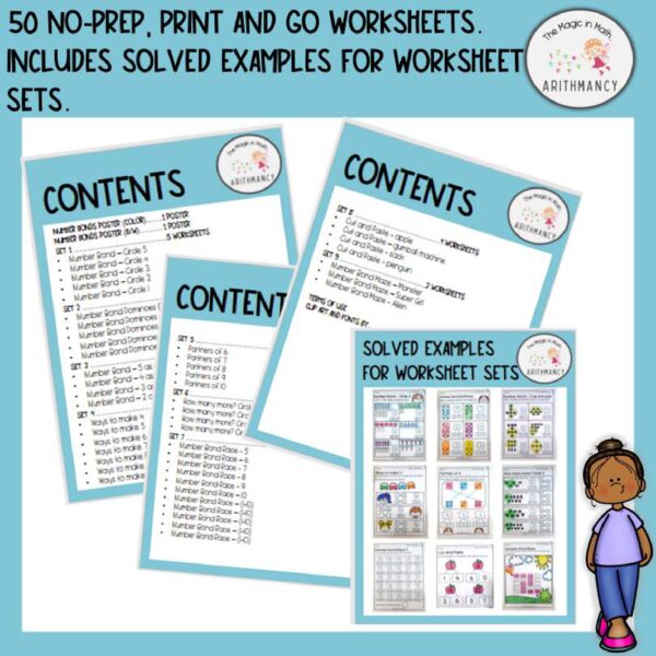 1ST GRADE NUMBER BONDS WORKSHEETS, NO-PREP, PRINT &amp; GO, FUN &amp; ENGAGING ...