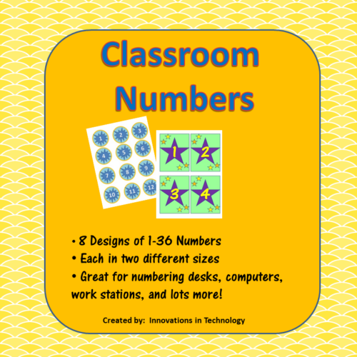 Classroom Numbers Number Computers, Desks and More Made By Teachers