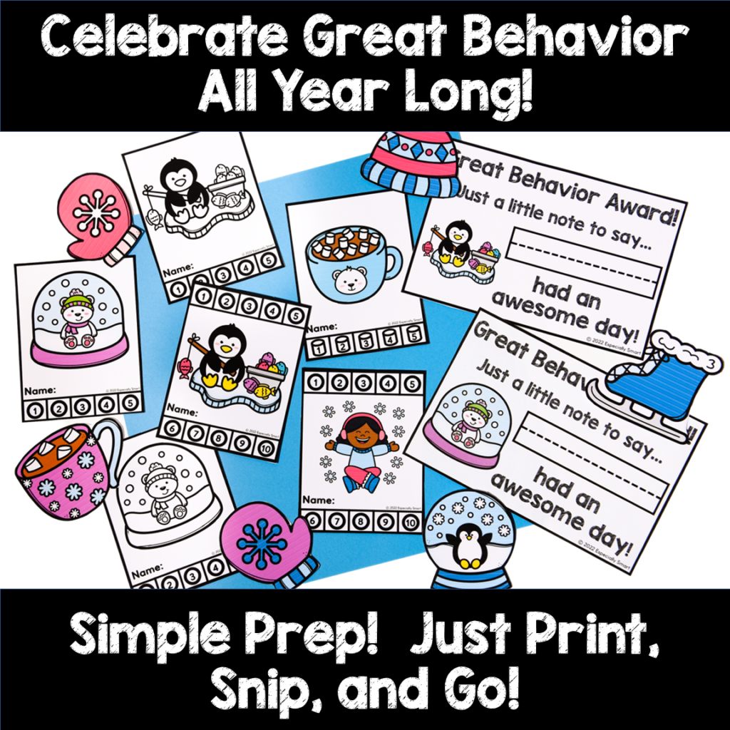Seasonal Behavior Punch Cards Bundle with Reward Certificates | Made By ...